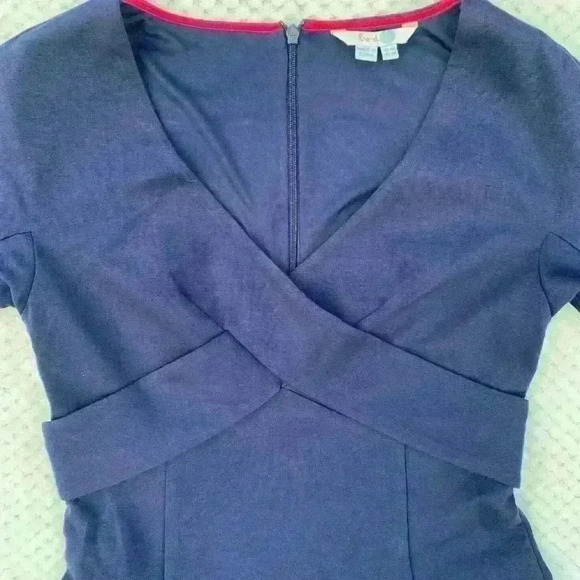 Boden Navy flowy dress sz 4 office business casual wedding guest minimalist - Picture 3 of 10